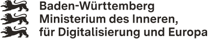 Logo Ministerium des Inneren, f&uuml;r Digitalisierung und Europa Baden-W&uuml;rttemberg